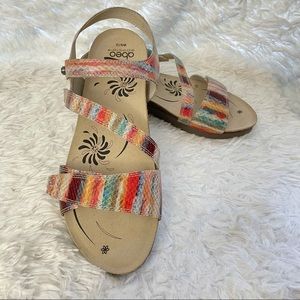 ABEO STRAPPY CELINE MULTICOLORED SANDALS WOMENS 10